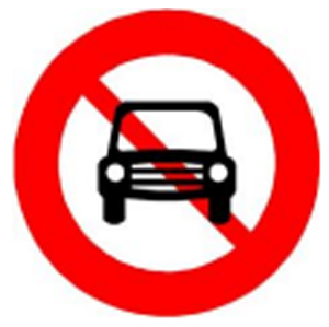 Biển báo 103a - Cấm ôtô