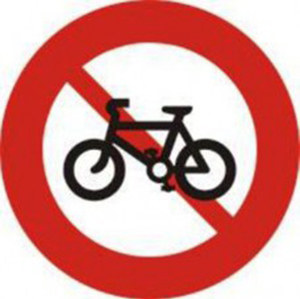 Biển báo 110a - Cấm đi xe đạp