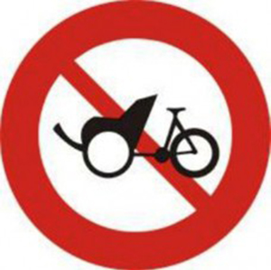 Biển báo 111d - Cấm xe ba bánh loại không có động cơ