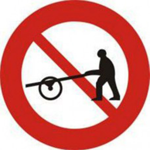 Biển báo 113 - Cấm xe người kéo, đẩy