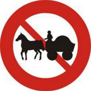 Biển báo 114 - Cấm xe xúc vật kéo