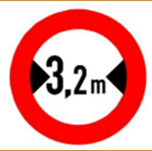 Biển báo 118 - Hạn chế chiều ngang