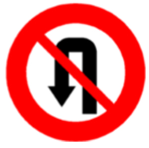 Biển báo 124a - Cấm quay xe