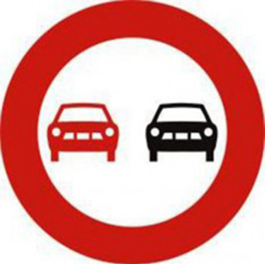 Biển báo 125 - Cấm vượt