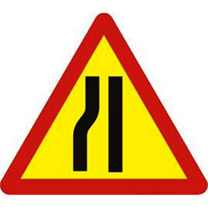 Biển báo 203b - Đường bị hẹp về phía trái