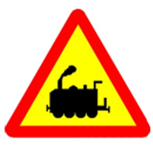 Biển báo 211 - Giao nhau với đường sắt không có rào chắn