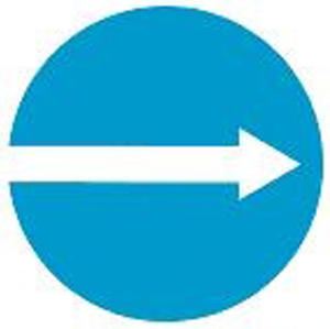 Biển báo 301b - Hướng đi phải theo