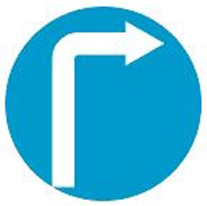 Biển báo 301d - Hướng đi phải theo