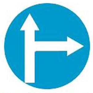 Biển báo 301f - Hướng đi phải theo