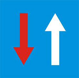 Biển báo 406 - Được ưu tiên qua đường hẹp