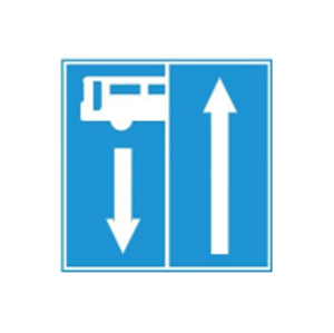 Biển báo 413a - Đường có làn đường dành cho ôtô khách